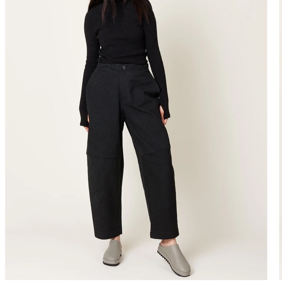 Lauren Monoogian Canvas Pants in Black - Picture 1 of 6